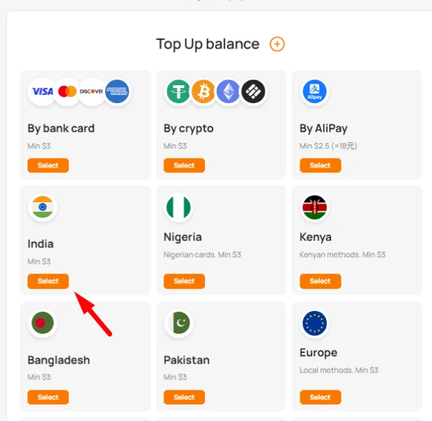 Top Up Balance Grizzly SMS